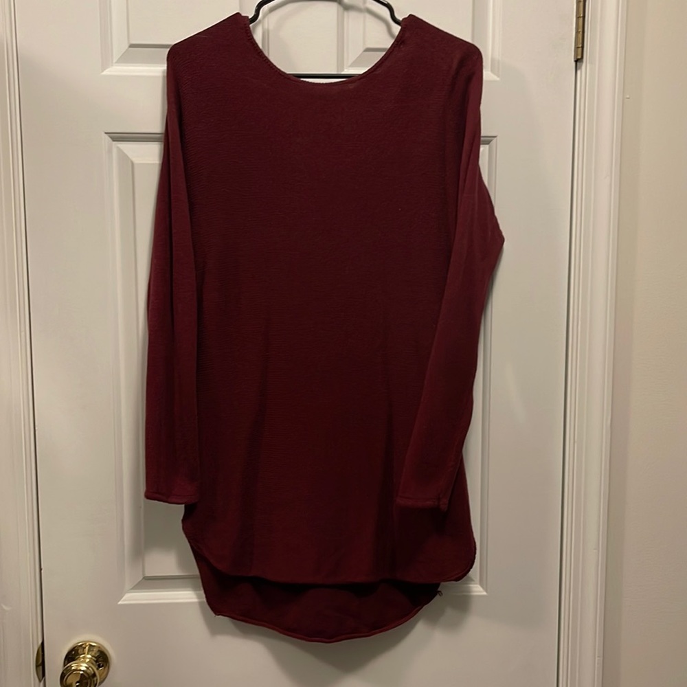 MICHAEL Michael Kors Long Sleeve Burgundy Sweater